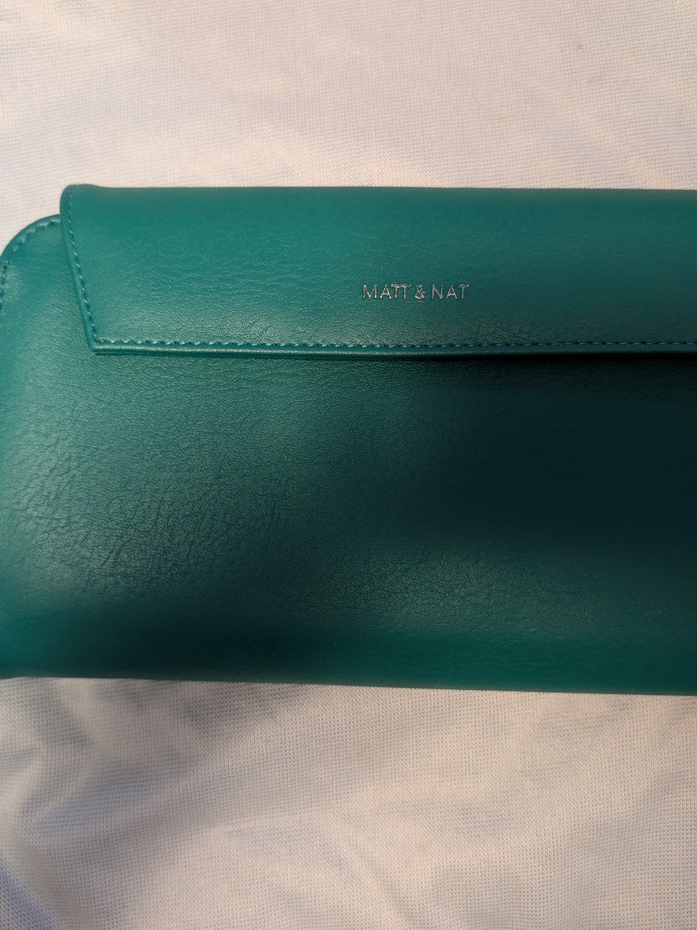 MATT & NAT Teal Vegan Leather Clutch